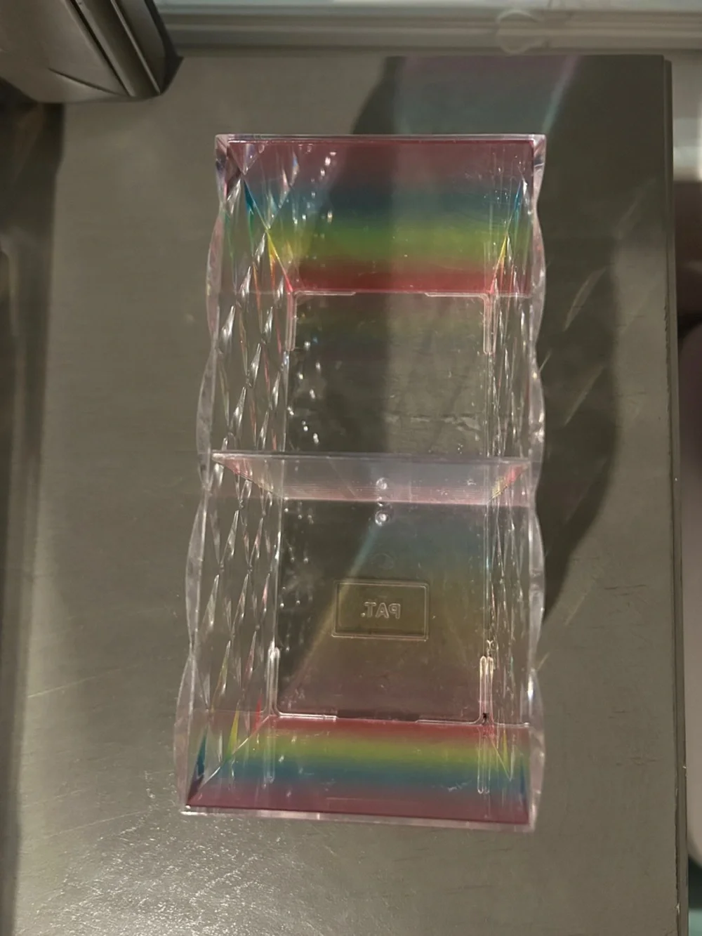 Iridescent Rainbow Pencil Holder or Decorative piece.